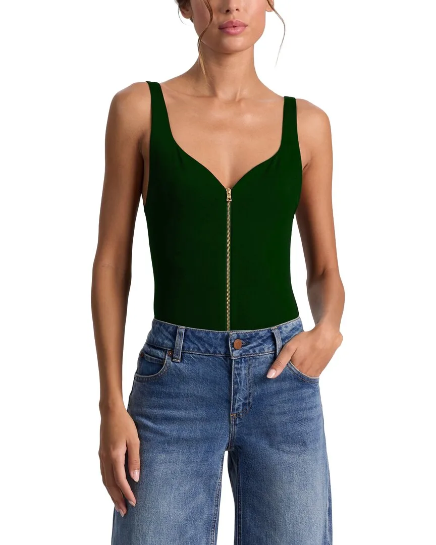 Eve Zip Front Bodysuit by Alice + Olivia
