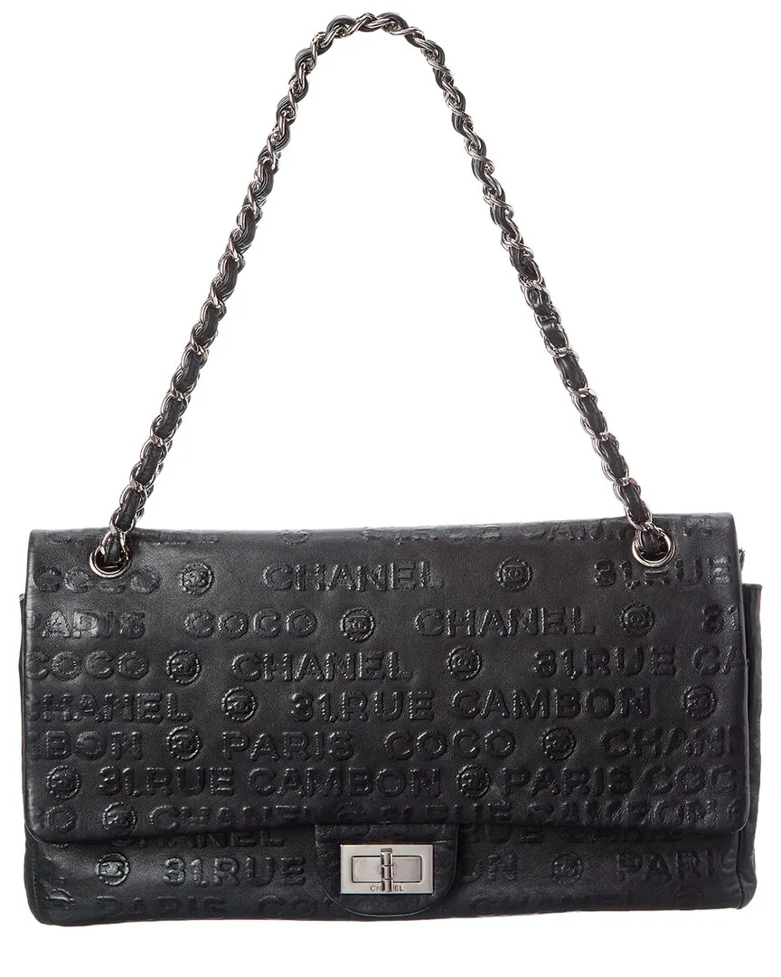 Black Calf Leather Shoulder Bag (authentic Pre-Loved) by CHANEL