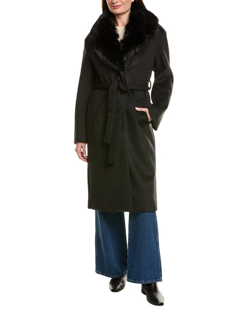 Faux Fur Collar Coat by Lamarque