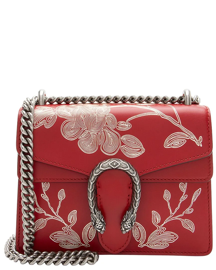 Red Leather Chinese New Year Dionysus Small Shoulder Bag (authentic Pre-Loved) by Gucci
