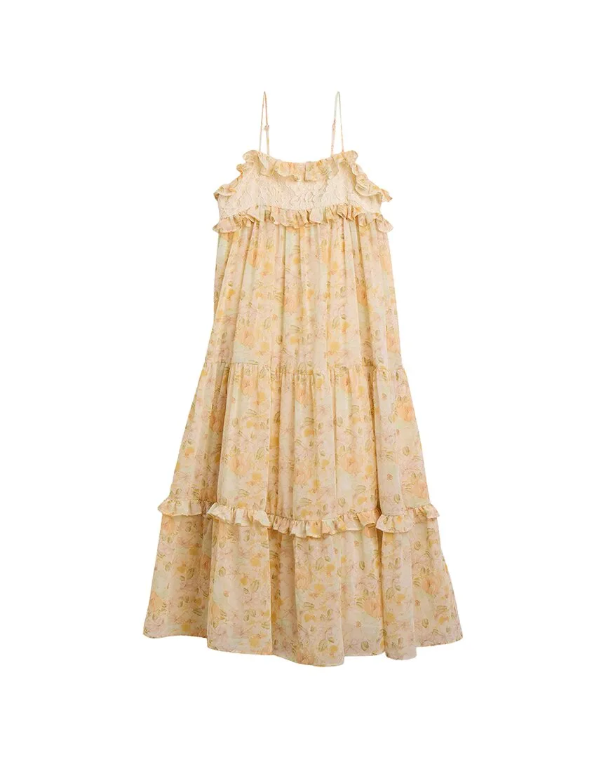 Anna Floral Chiffon Dress by Bardot