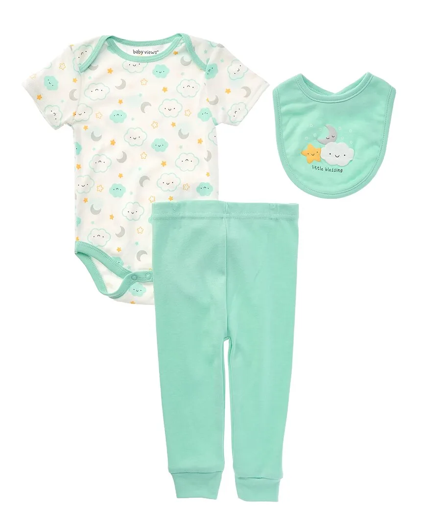 3Pc Bodysuit, Pant & Bib Set by Baby Views