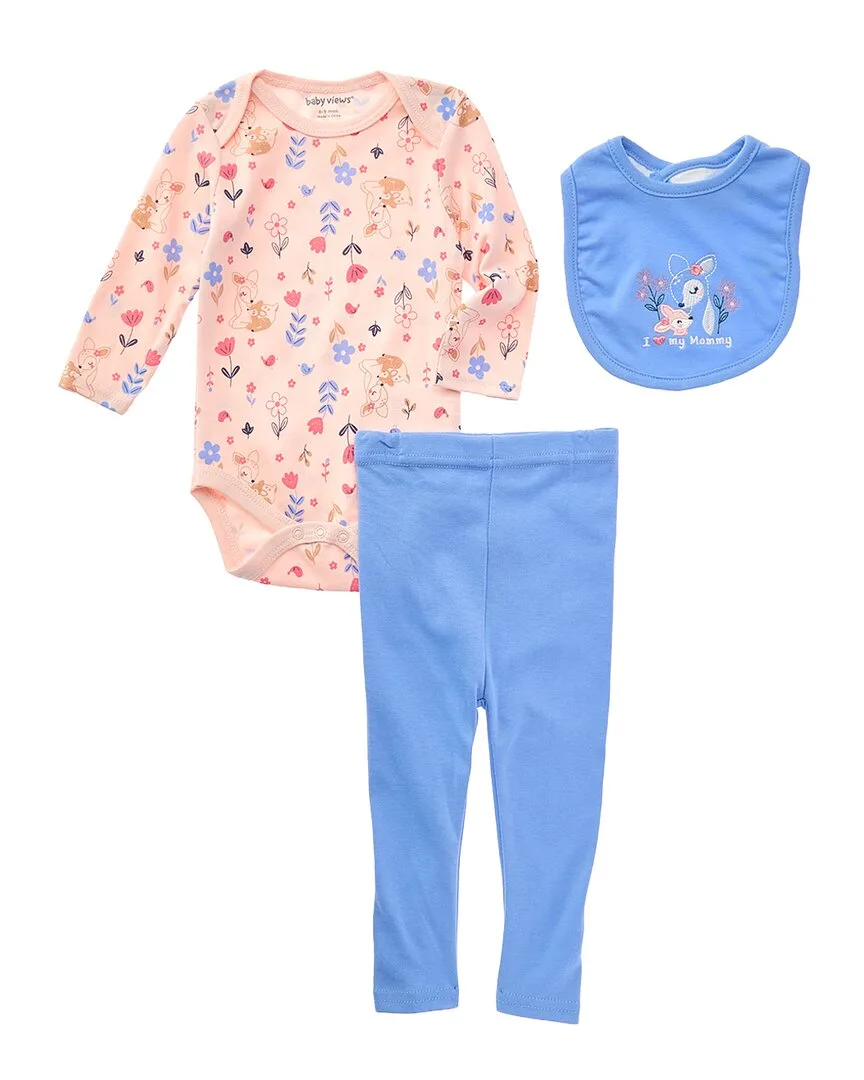 3Pc Bodysuit, Pant & Bib Set by Baby Views