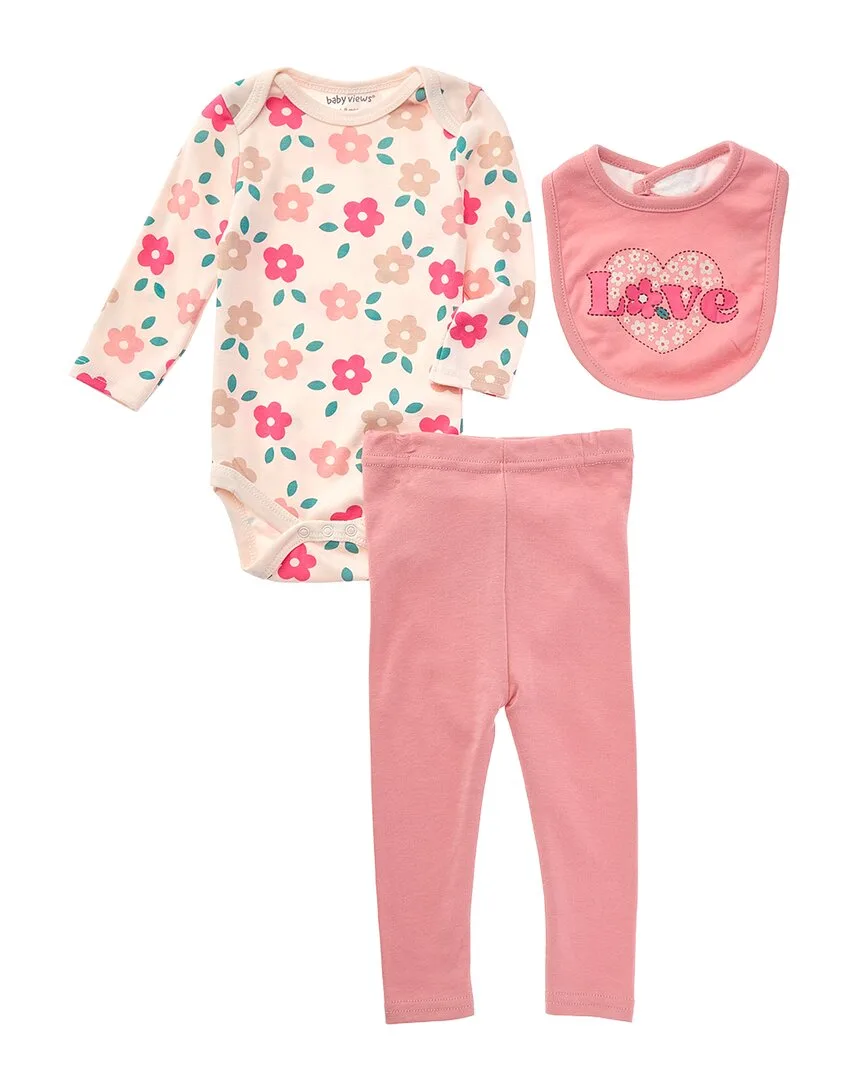 3Pc Bodysuit, Pant & Bib Set by Baby Views