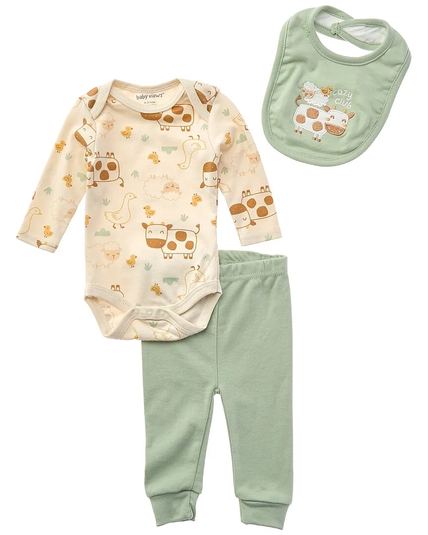 3Pc Bodysuit, Pant & Bib Set by Baby Views