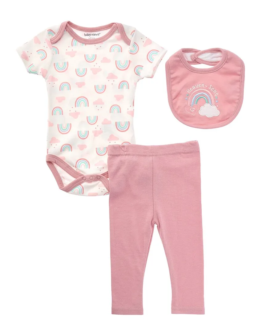 3Pc Bodysuit, Pant & Bib Set by Baby Views