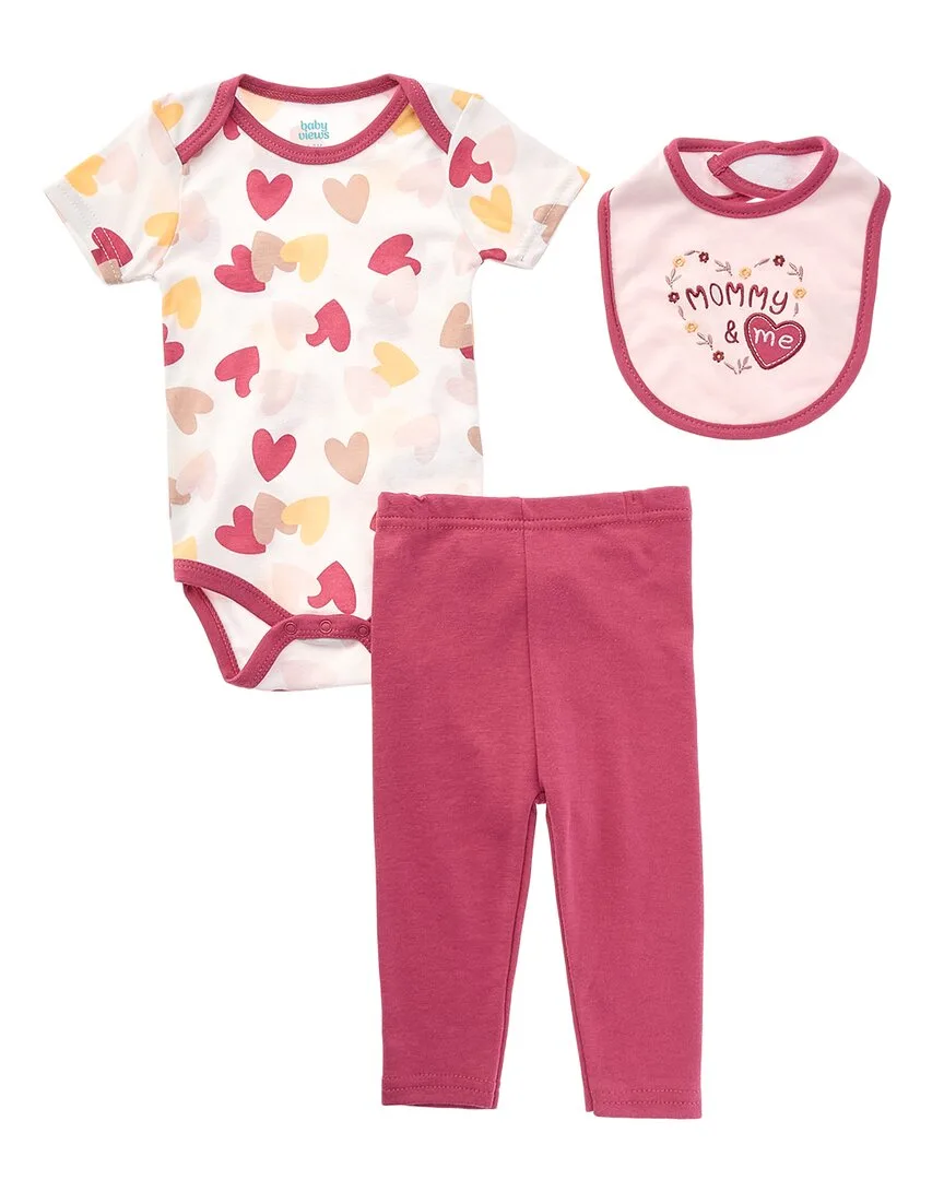 3Pc Bodysuit, Pant & Bib Set by Baby Views