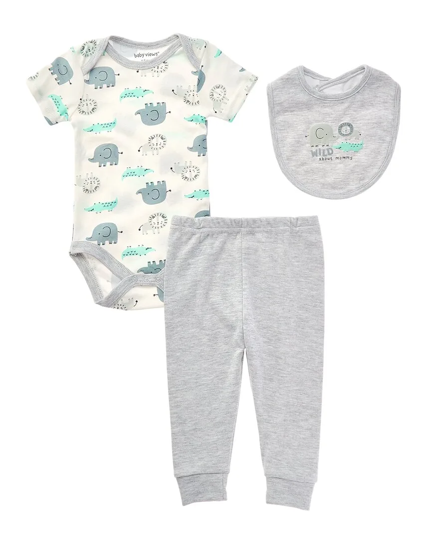 3Pc Bodysuit, Pant & Bib Set by Baby Views
