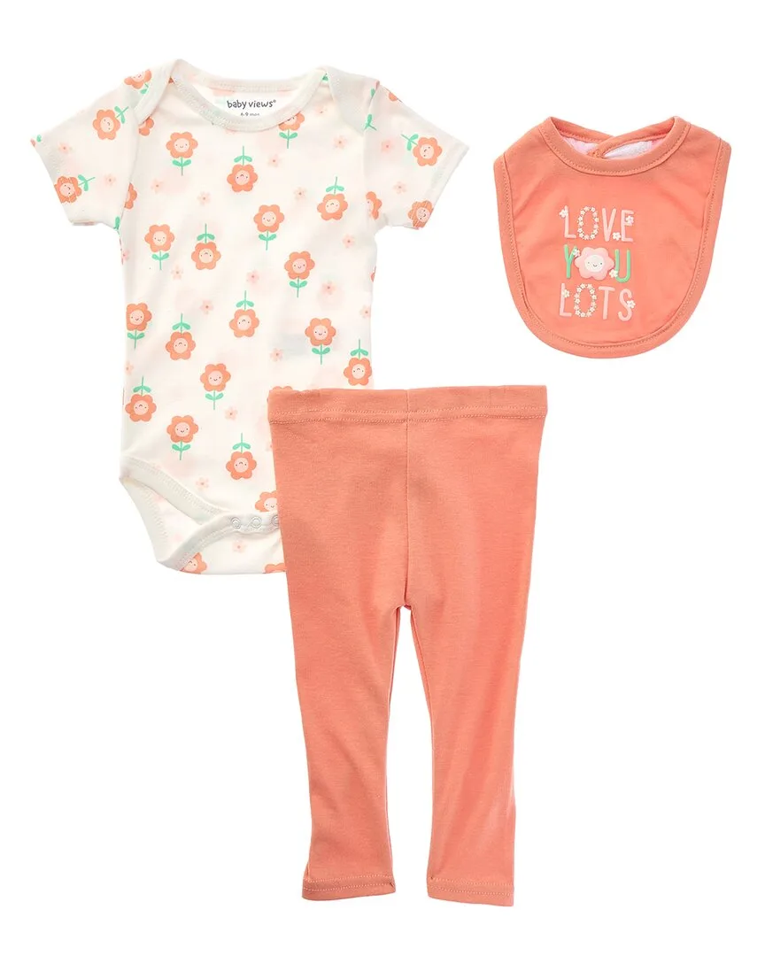 3Pc Bodysuit, Pant & Bib Set by Baby Views