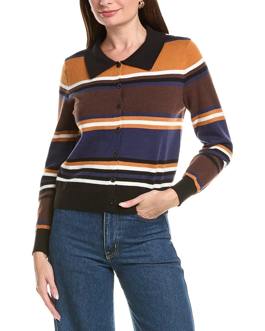 Knit Stripe Wool-Blend Top by Hl Affair
