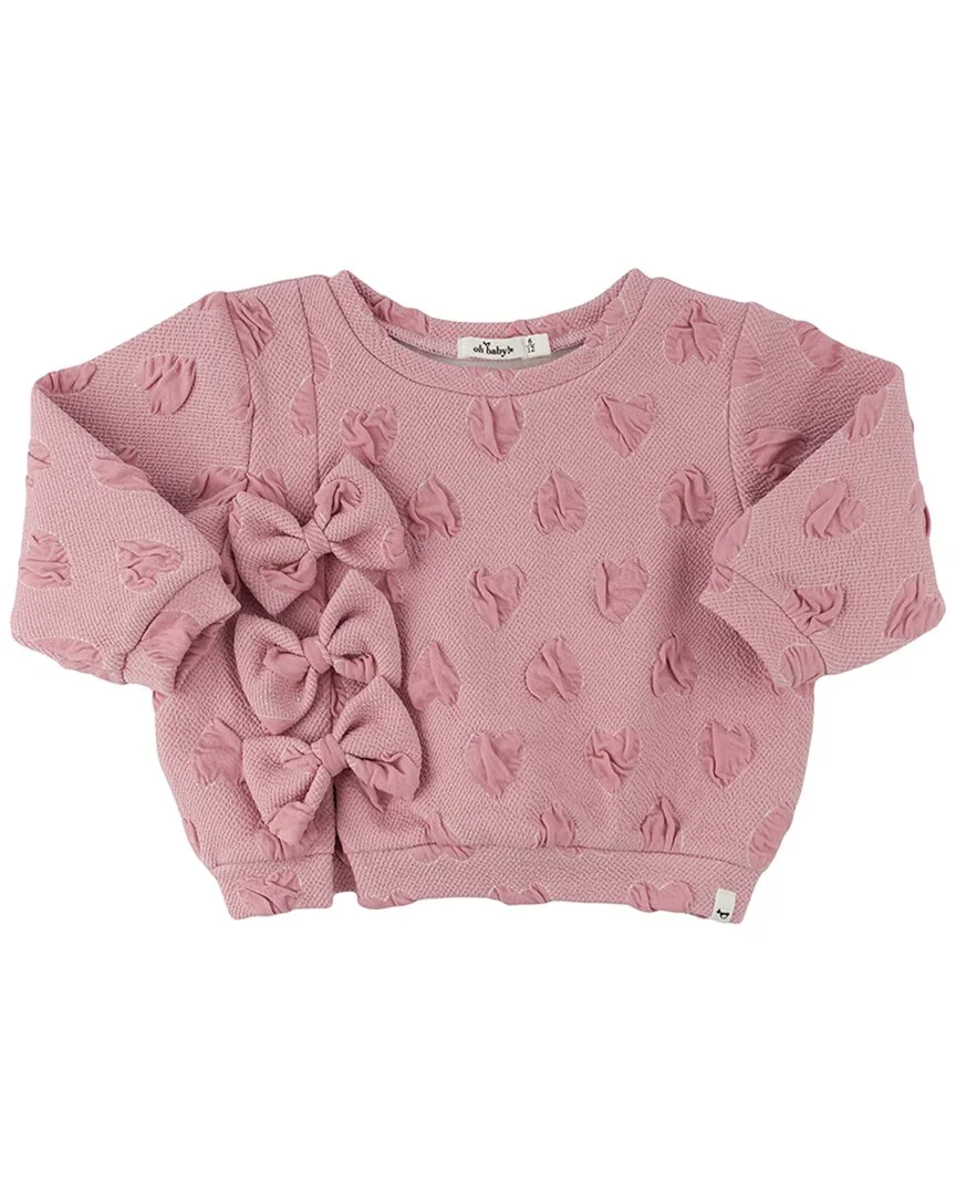 Pucker Hearts Chelsea Bows Sweatshirt by Oh Baby