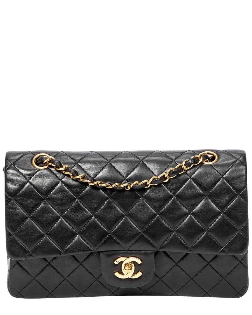 Black Quilted Calfskin Leather Classic Double Flap 26 (authentic Pre-Loved) by CHANEL