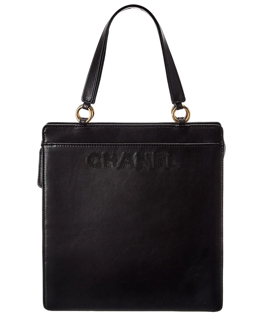 Black Calfskin Tote (authentic Pre-Loved) by CHANEL