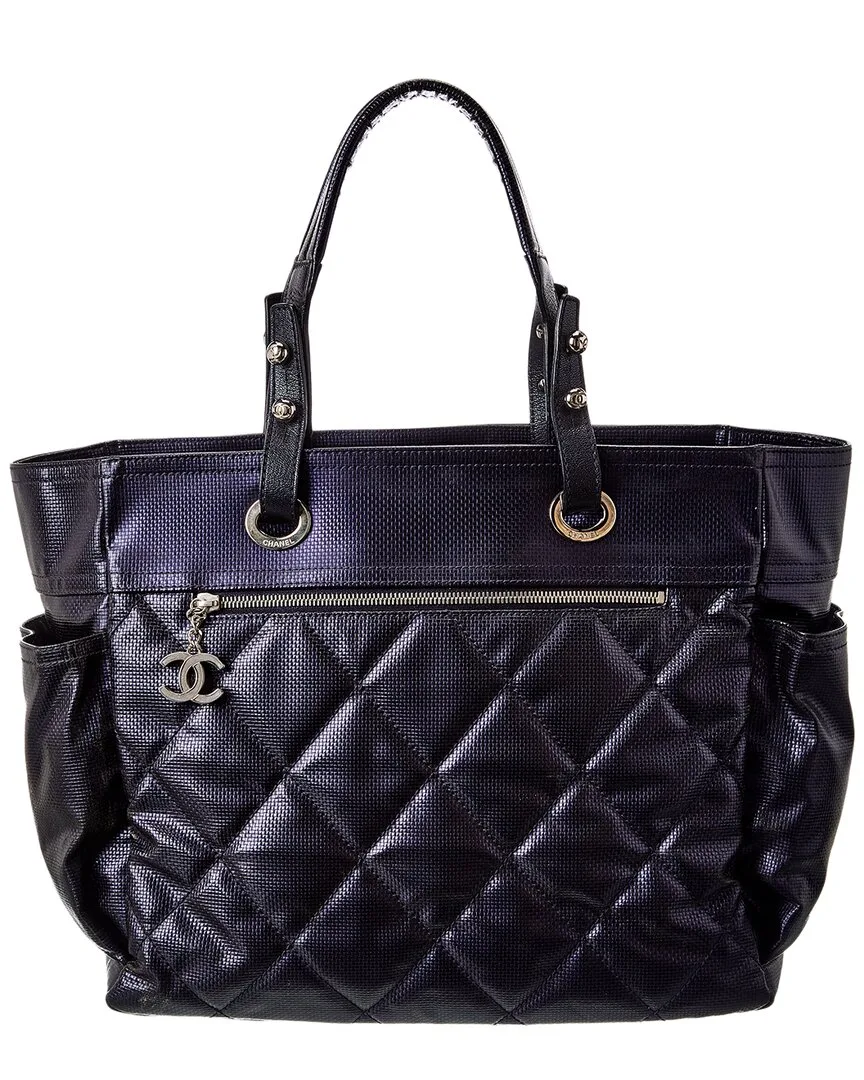 Blue Patent Leather Paris Biarritz Tote (authentic Pre-Loved) by CHANEL