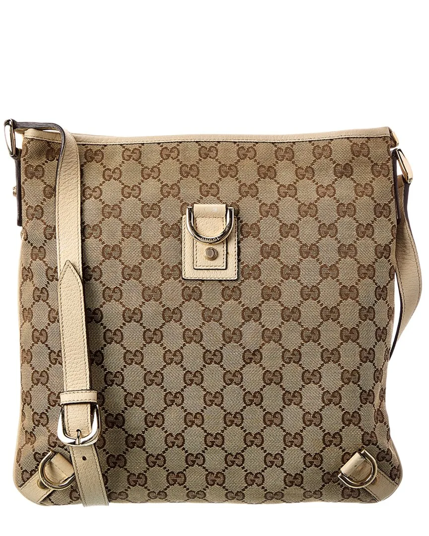 Beige Gg Canvas Abbey Crossbody (authentic Pre-Loved) by Gucci