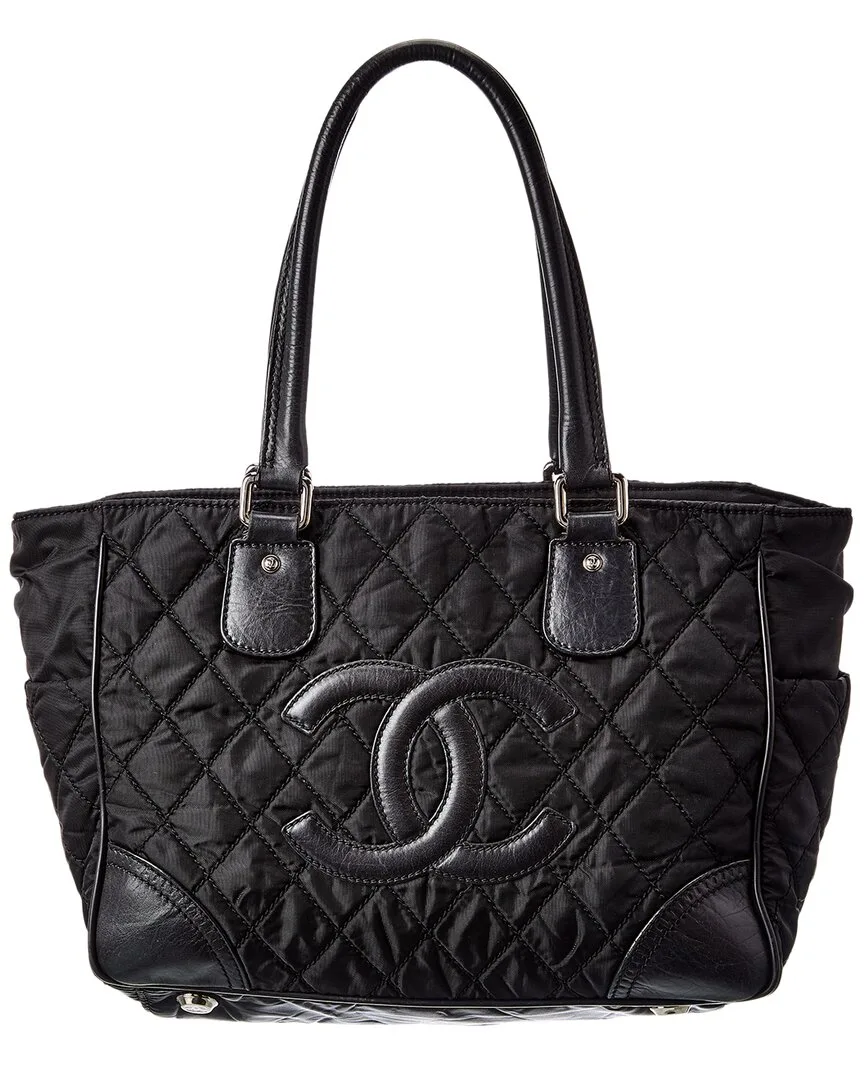 Black Nylon New York Line Tote (authentic Pre-Loved)