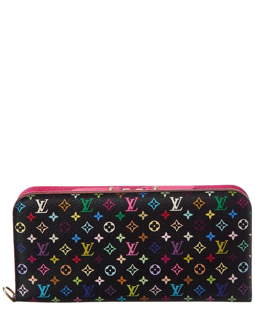 Black Monogram Multicolor Coated Canvas Zippy Wallet (authentic Pre-Loved)