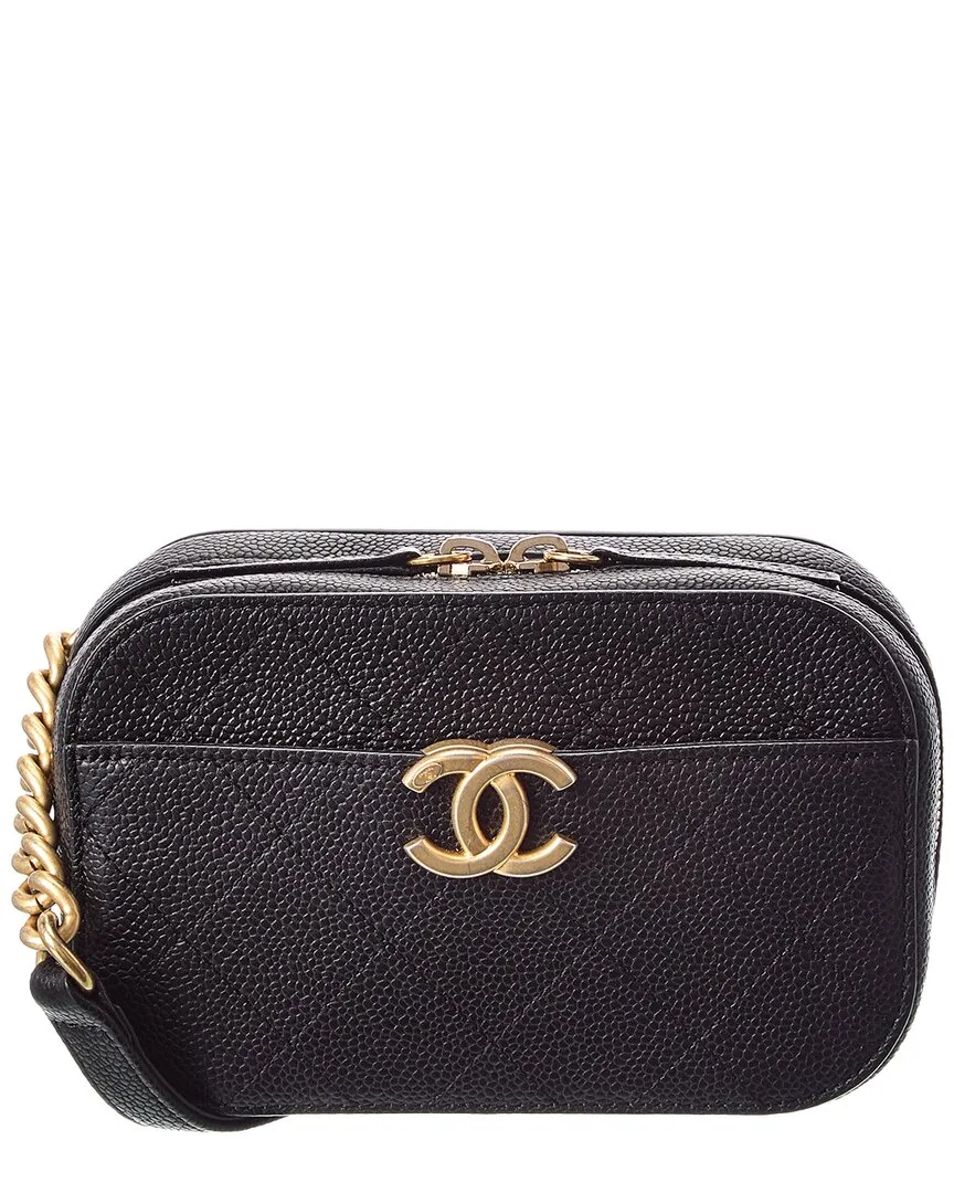 Black Caviar Leather Chain Shoulder Bag (authentic Pre-Loved) by CHANEL