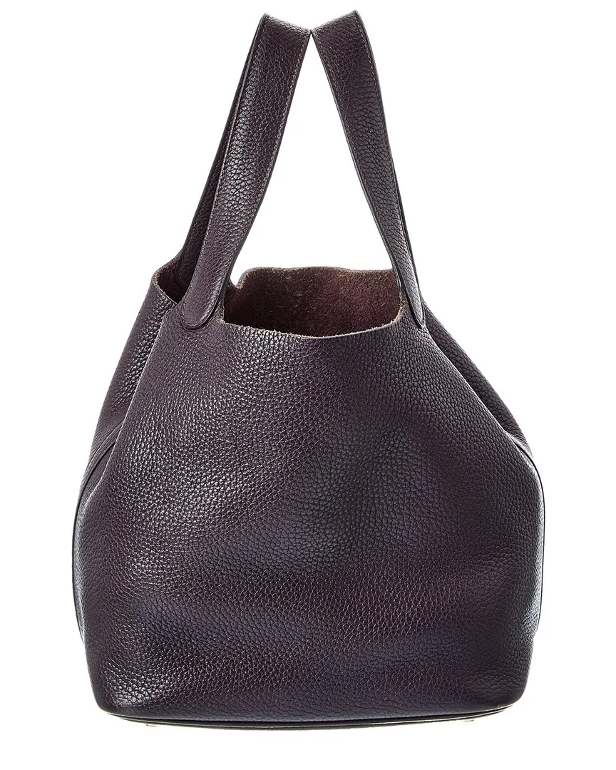 Purple Clemence Leather Picotin mm (authentic Pre-Loved) by Herms