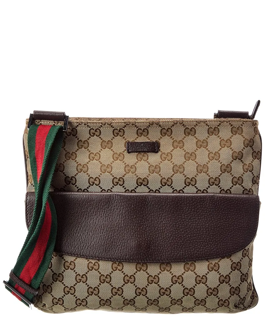 Neutral Gg Canvas & Leather Sherry Line Shoulder Bag (authentic Pre-Loved) by Gucci