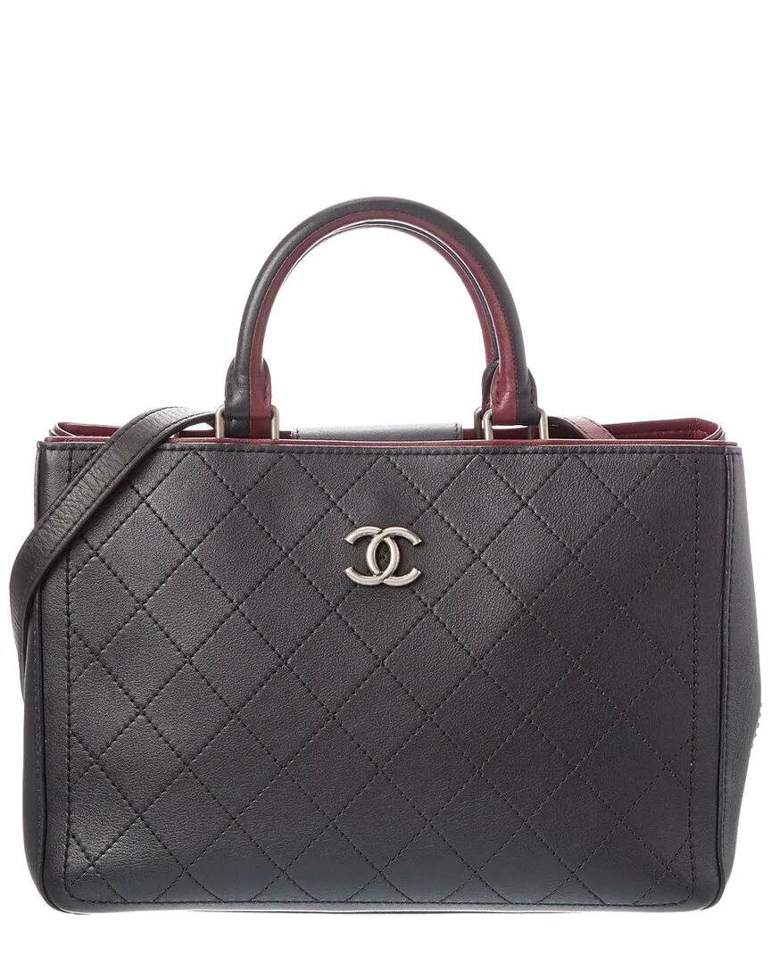 Black Calfskin 2Way Shoulder Bag (authentic Pre-Loved) by CHANEL
