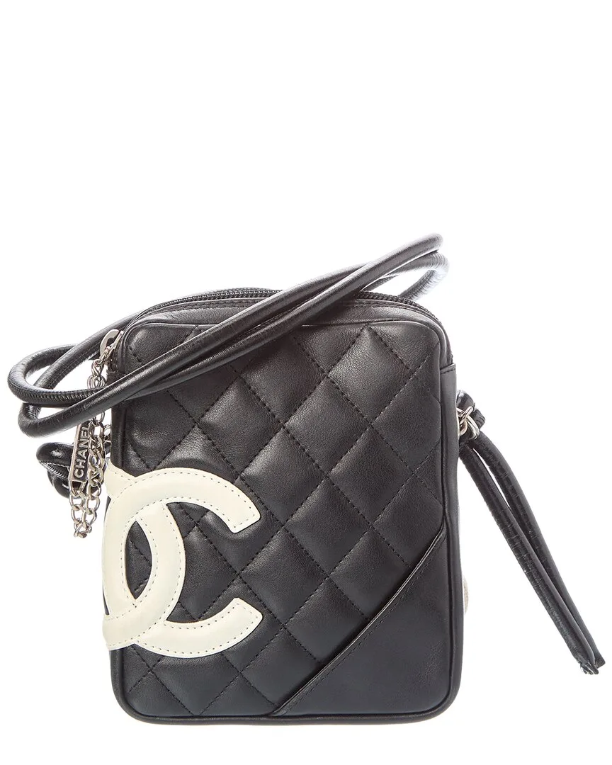 Black Quilted Calf Leather Medium Cambon Messenger (authentic Pre-Loved) by CHANEL
