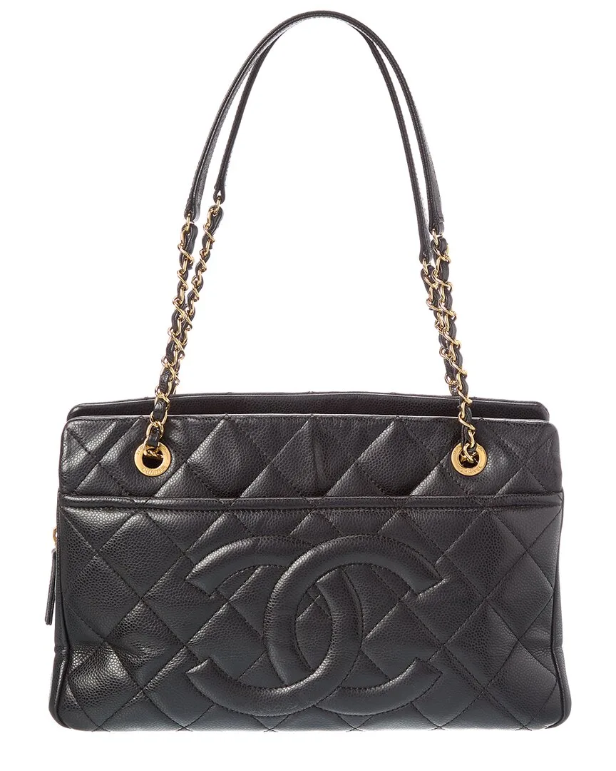 Black Caviar Timeless Cc Golden Crosshair Shoulder Bag (authentic Pre-Loved) by CHANEL