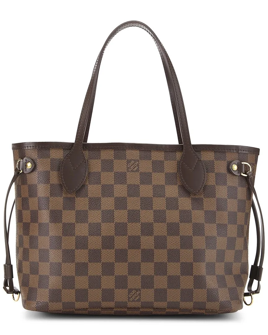 Brown Damier Ebene Coated Canvas Neverfull Pm (authentic Pre-Loved)
