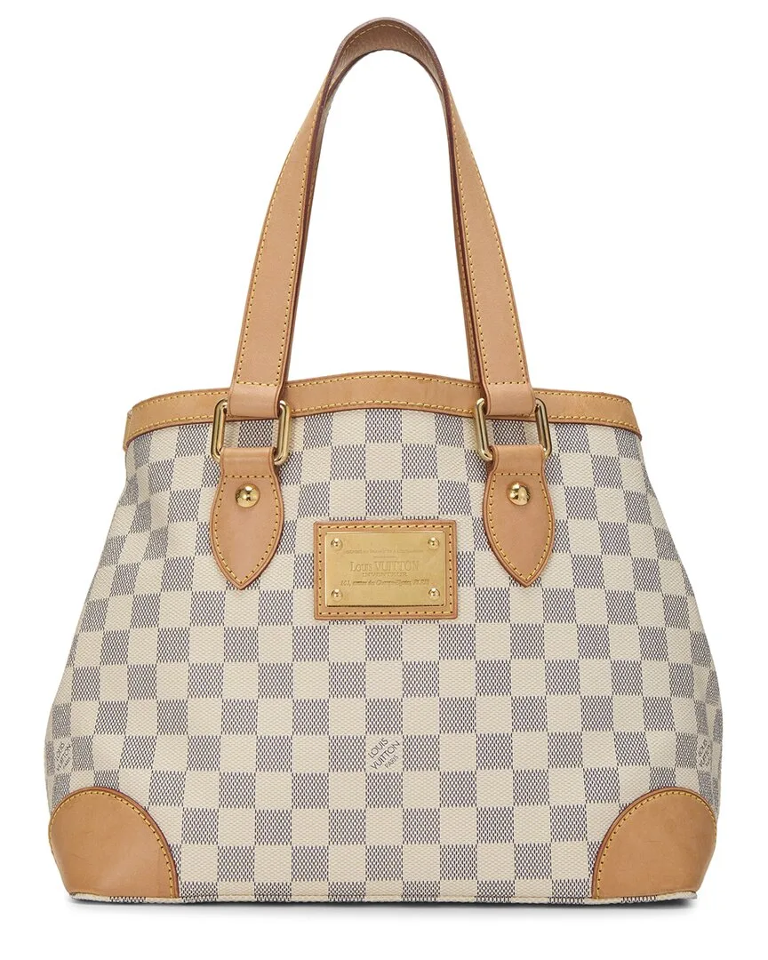 White Damier Azur Coated Canvas Hampstead Pm (authentic Pre-Loved)