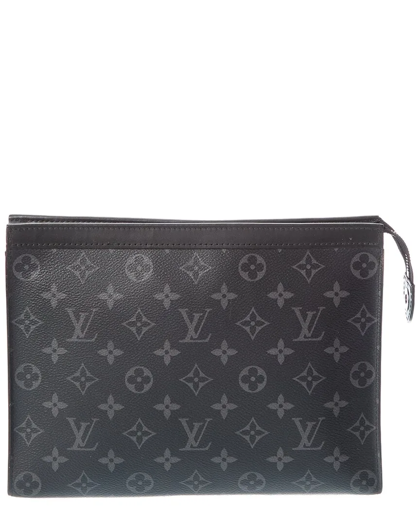 Black Monogram Eclipse Coated Canvas Pochette Voyage (authentic Pre-Loved) by Louis Vuitton