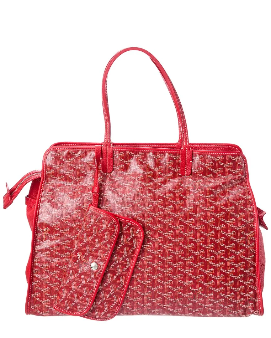 Red Coated Canvas Tote (authentic Pre-Loved) by Goyard