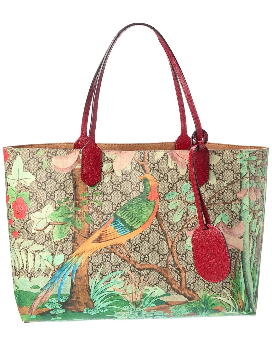 Neutral Coated Canvas & Leather Tote (authentic Pre-Loved) by Gucci