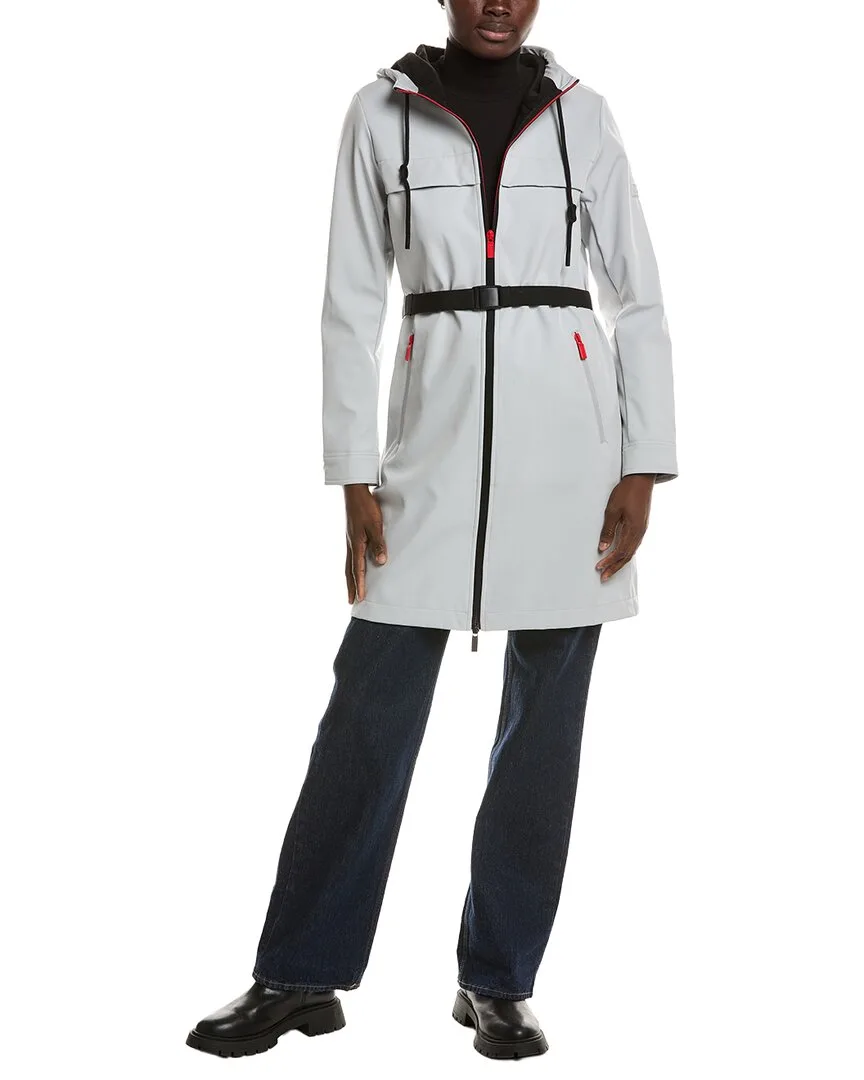 Reina Softshell Mid-Length Novelty Belt Coat by Hunter