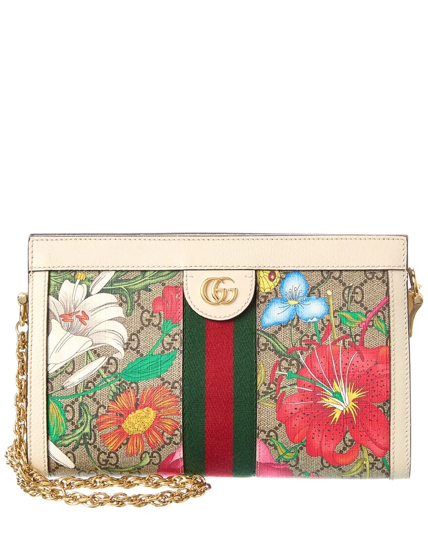 Multicolor Gg Supreme Flora Coated Canvas Small Ophidia Chain Shoulder Bag (authentic Pre-Loved) by Gucci