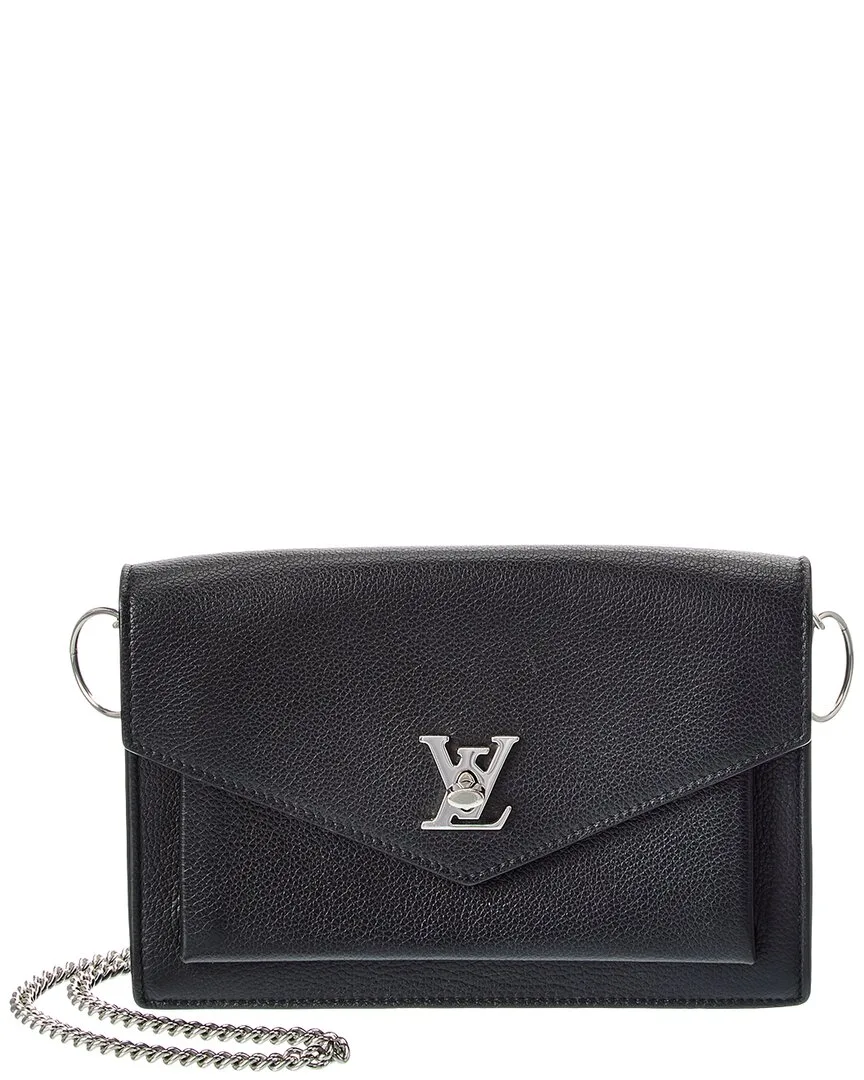 Grained Calf Leather Mylockme Chain Pochette (authentic Pre-Loved) by Louis Vuitton
