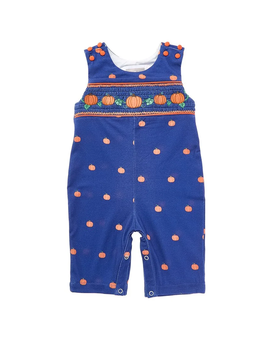 Print Knit Smocked Overall by Lil Cactus