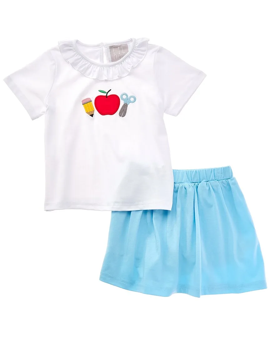 Ruffle Top & Skort Set by Lil Cactus