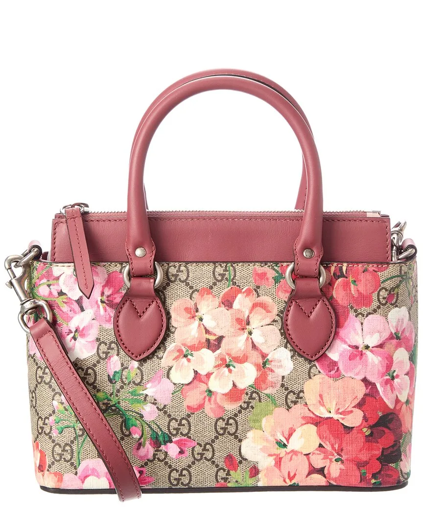 Gg Supreme Blooms Coated Canvas Mini Linea a Zip Tote (authentic Pre-Loved) by Gucci