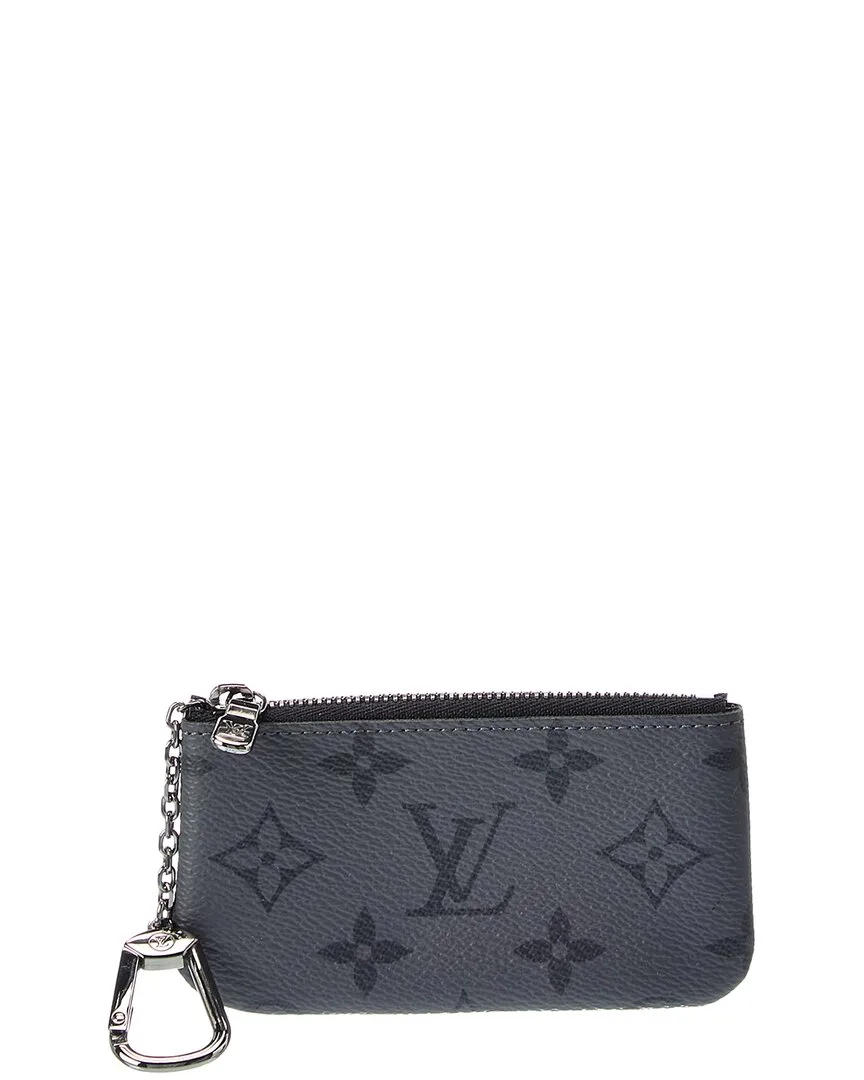 Monogram Eclipse Reverse Coated Canvas Key Pouch (authentic Pre-Loved) by Louis Vuitton