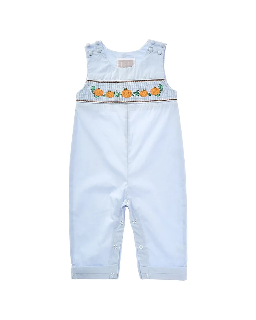 Pumpkin Smocked Overall by Lil Cactus