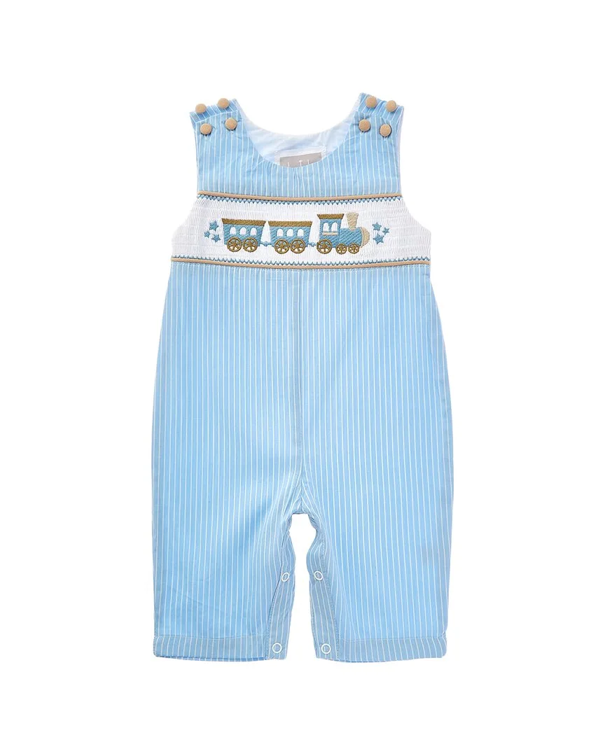 Train Smocked Overall by Lil Cactus