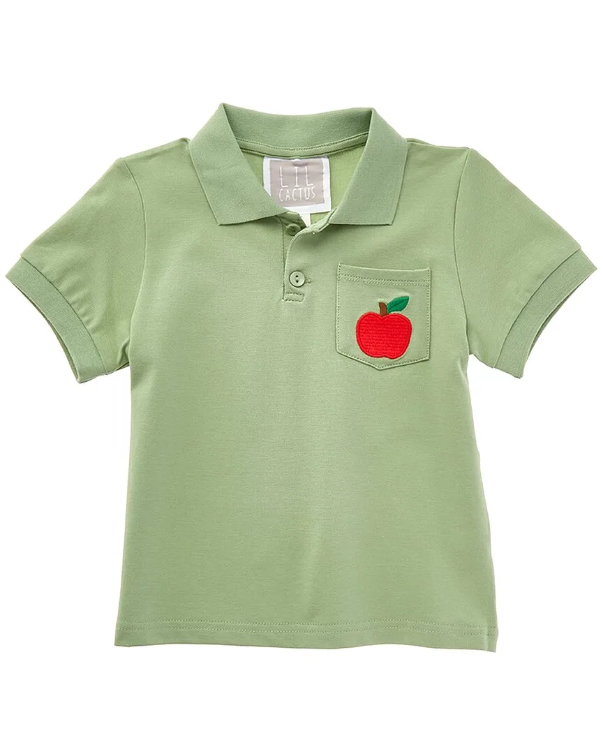 Apple Polo Golf Shirt by Lil Cactus