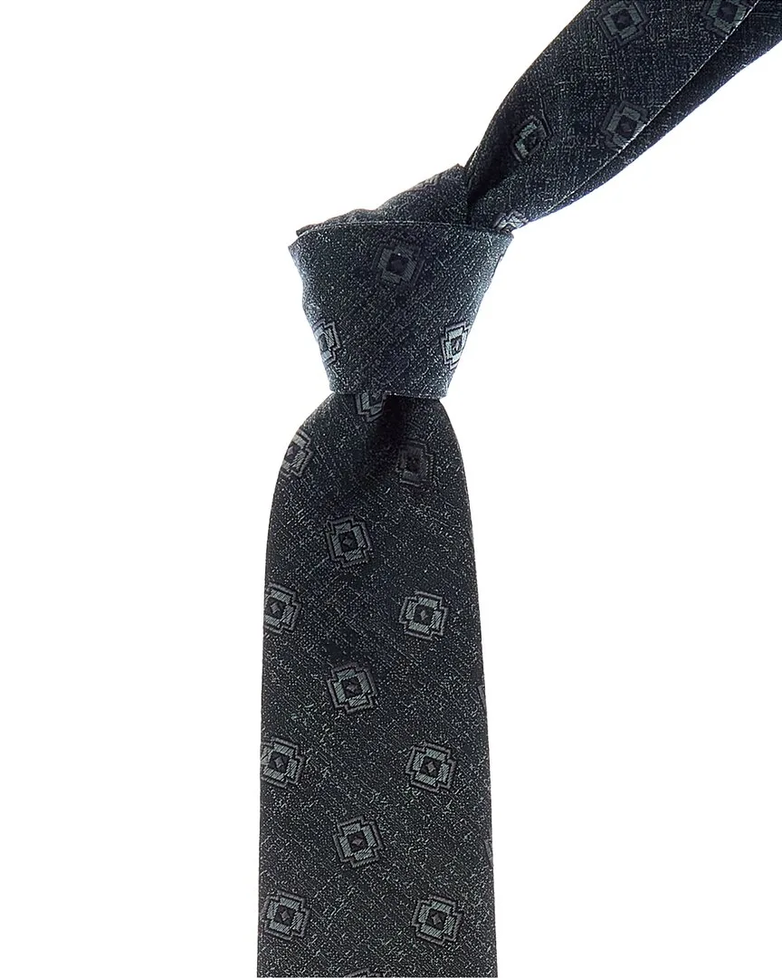 Shapes/Solid Reversible Silk Tie by Canali