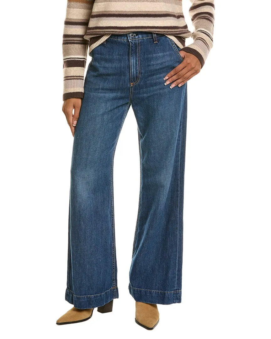 Linen-Blend Roxy Straight Leg Jean by Askk Ny