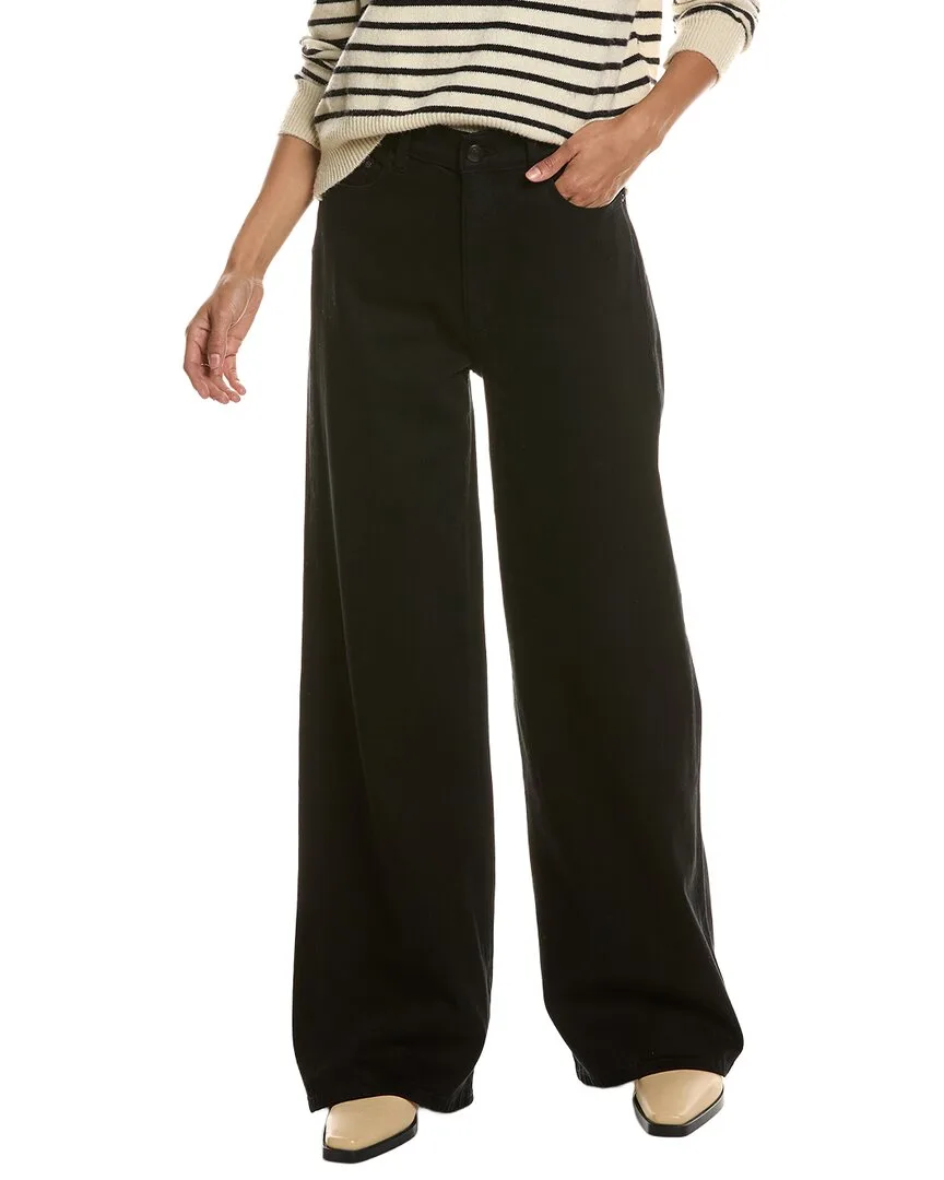 Hepburn Jet Black Wide Leg Jean by DL1961