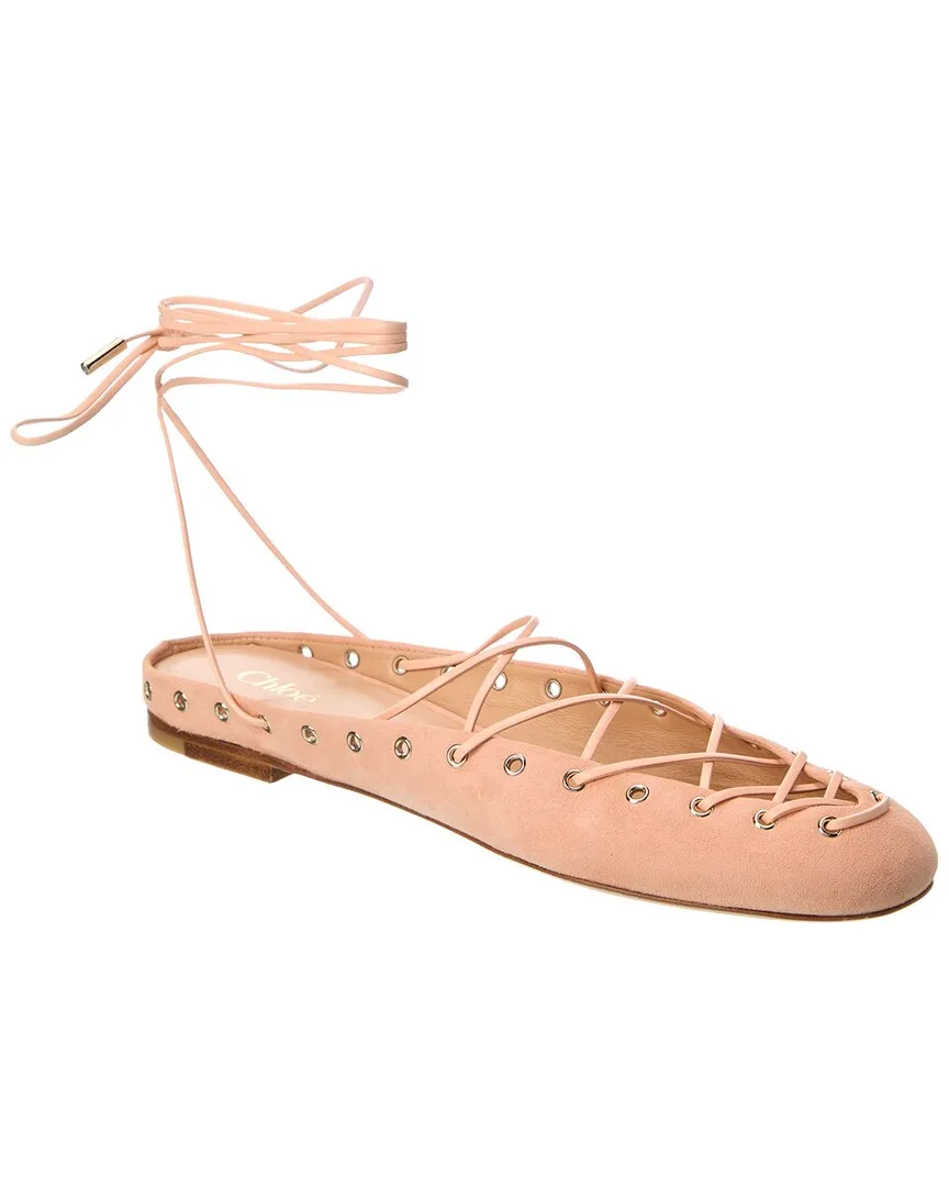 Ghillies Suede Flat by Chloé
