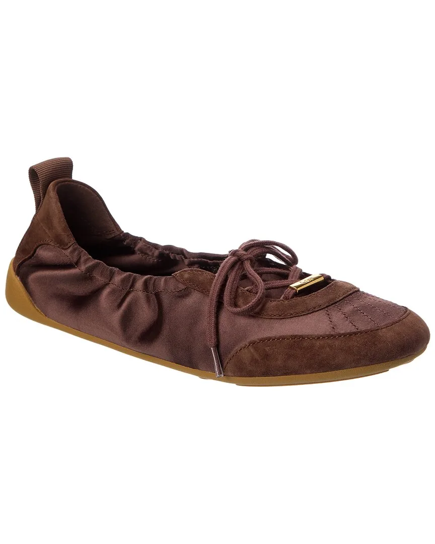 Satin & Suede Flat by Chloé