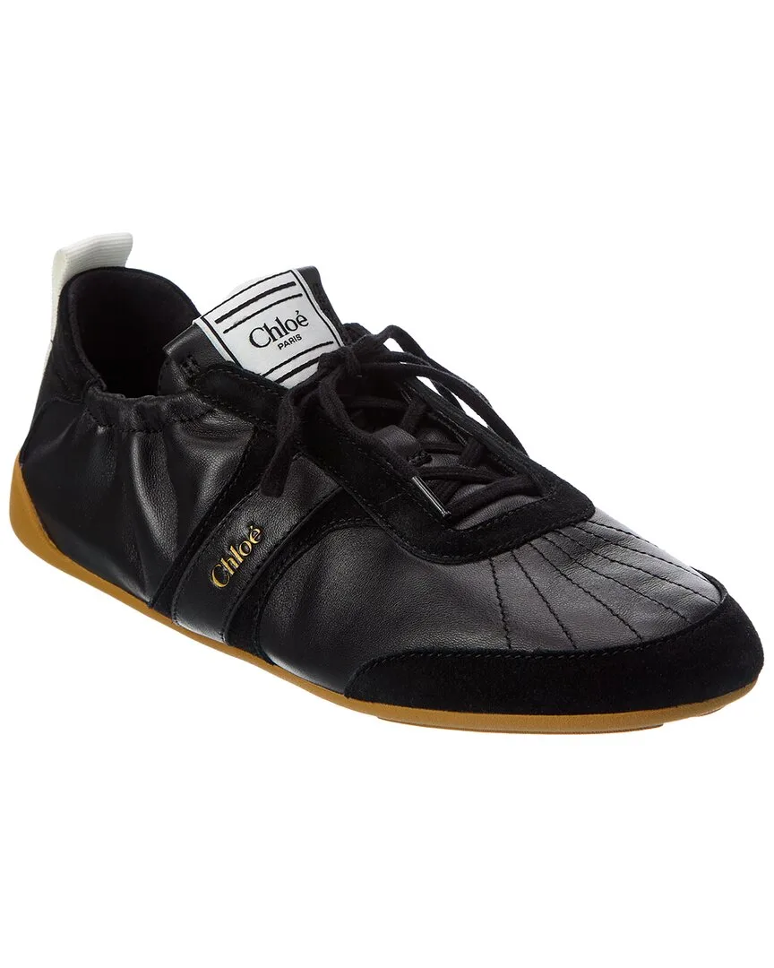 Kick Leather & Suede Sneaker by Chloé