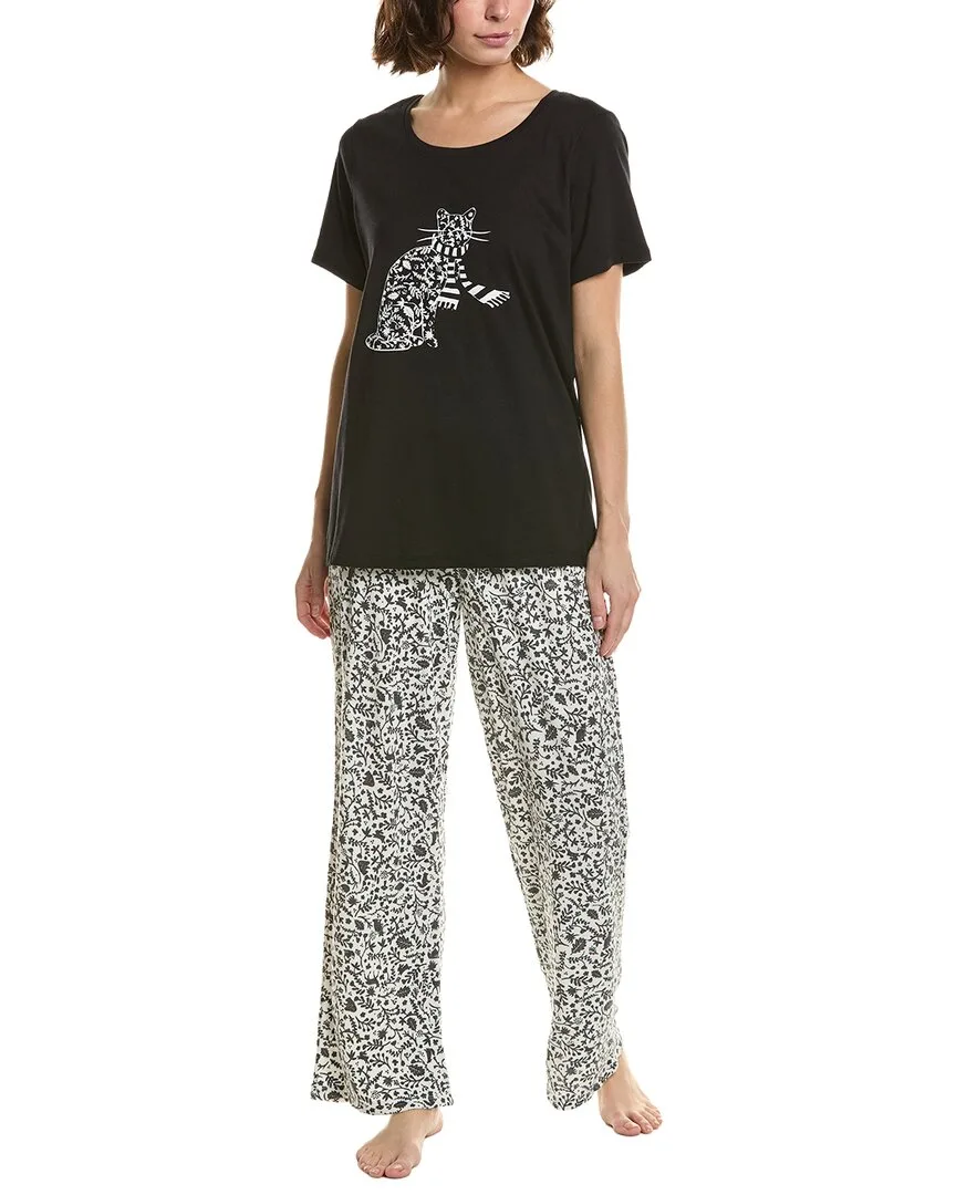 2Pc Embellished Pajama Set by HUE