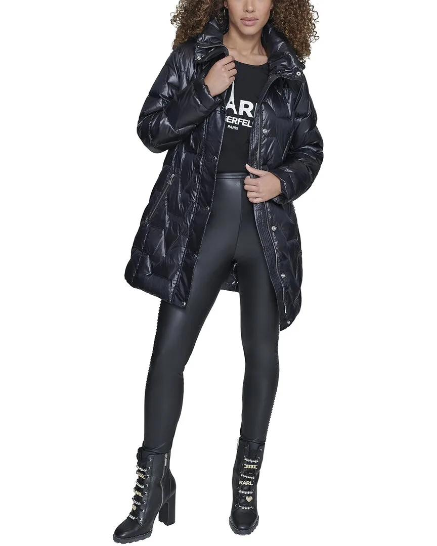 Midi Puffer Jacket by Karl Lagerfeld